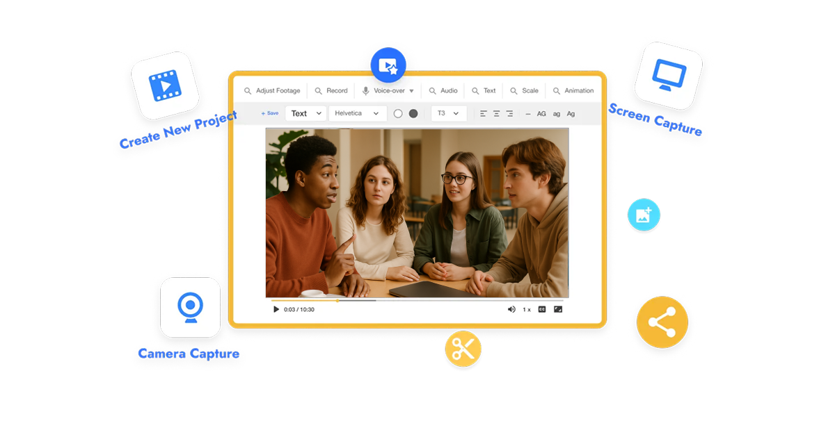Create student feedback videos with Visla’s all-in-one **student feedback video creator**, featuring tools for recording, editing, and collaborating.